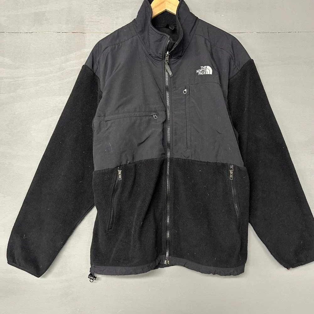 The North Face Mens XL Fleece Jacket Black Full Zip‎ Puffer Coat Outerwear